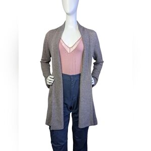 100%  Cashmere (Double Ply) Cardigan By Mario Serrani | Open Front | Size Large